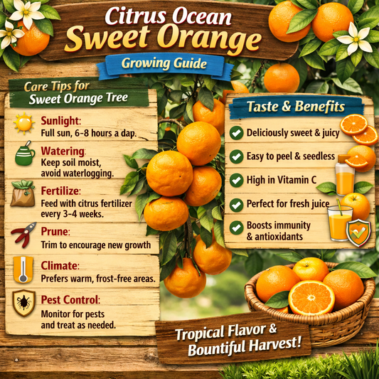 Citrus Ocean Sweet Orange Grafted Healthy Fruit Plant