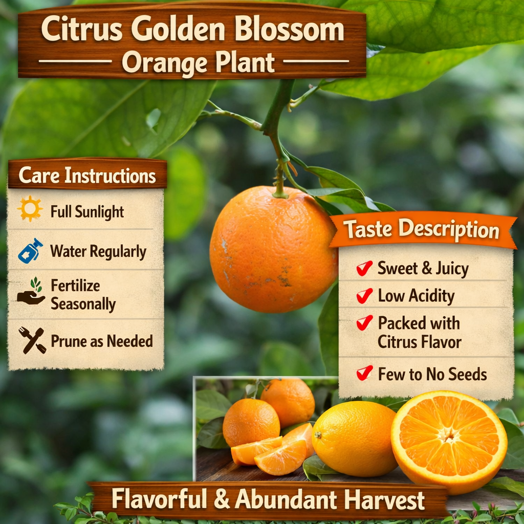 Citrus Golden Blossom Orange Grafted Healthy Fruit Plant