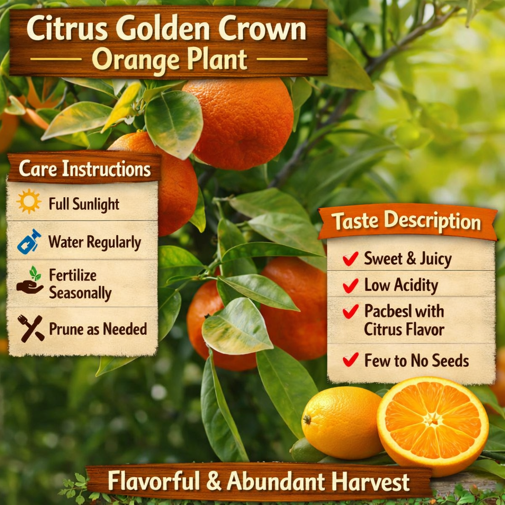 Citrus Golden Crown Orange Grafted Healthy Fruit Plant