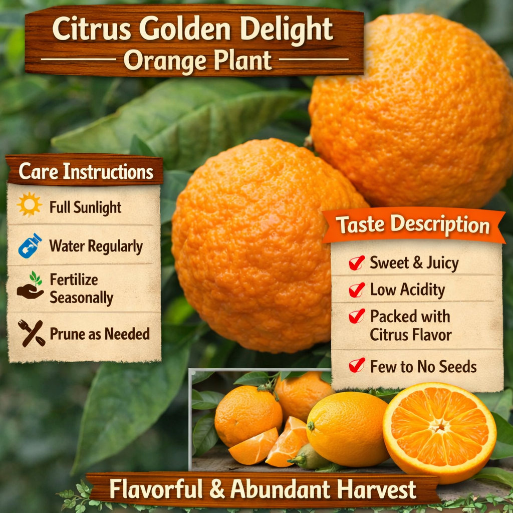 Citrus Delight Gold Orange Grafted Healthy Fruit Plant