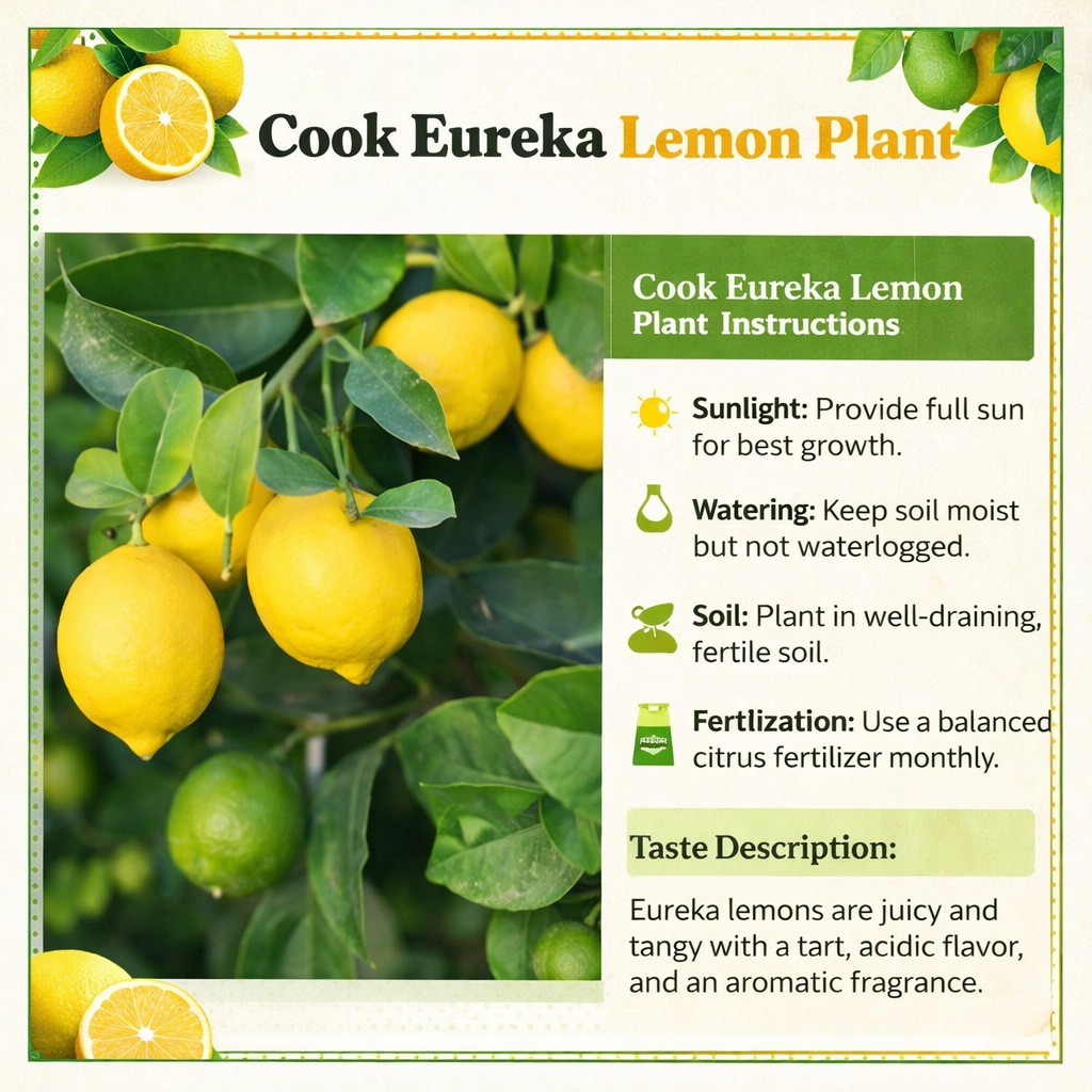 Cook Eureka Lemon Plant Live Nimbu Tree Kagzi Lemon Citrus Limon Fruit Plant