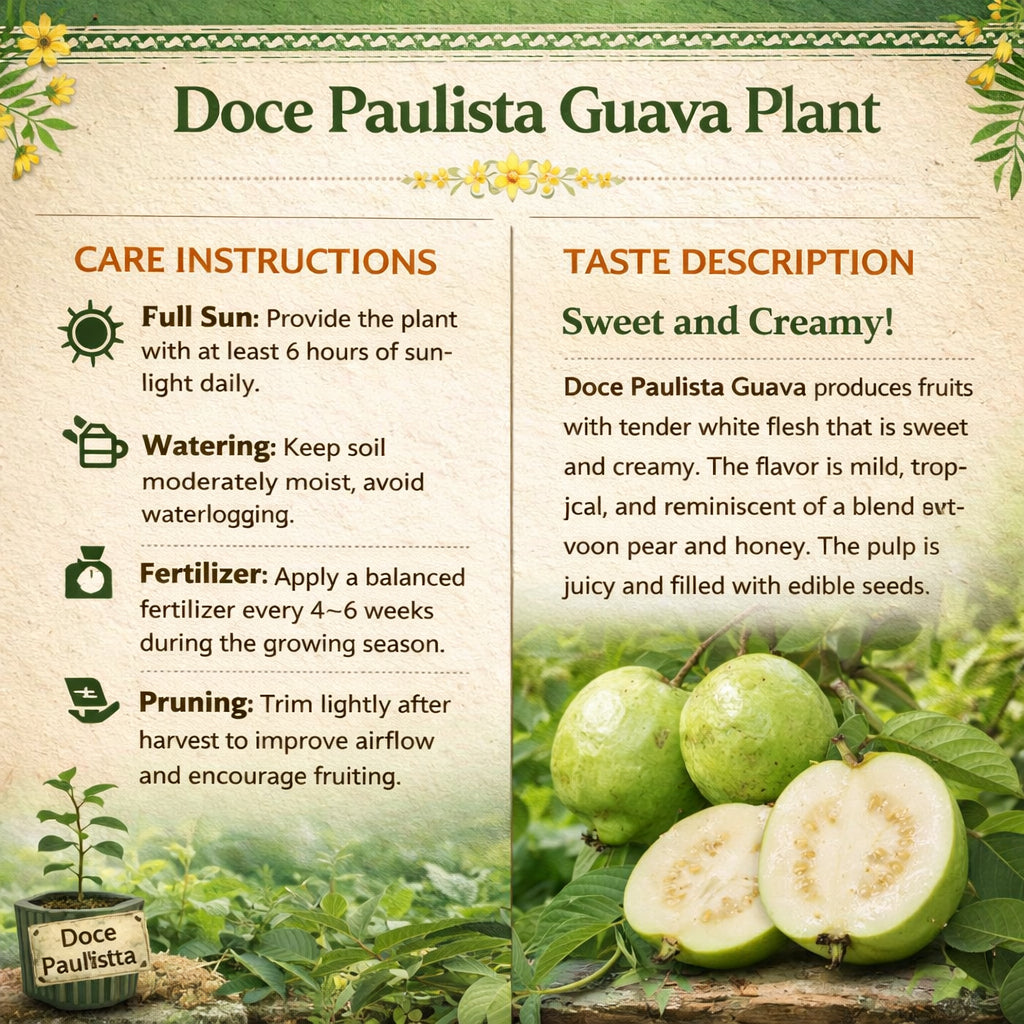 Doce Paulista Guava Air Layered Healthy Fruit Plant