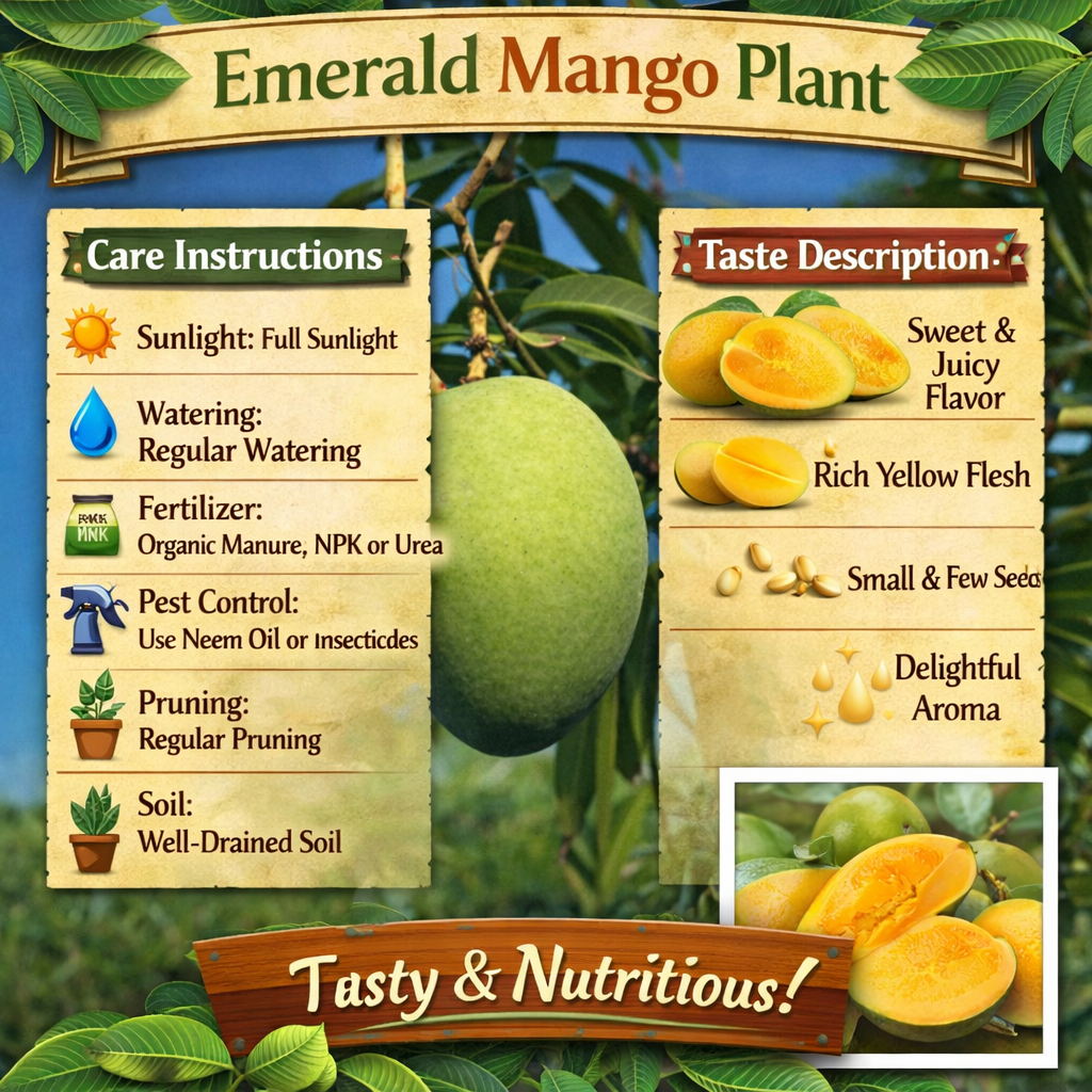 Emerald Mango Aam Grafted Healthy Fruit Plant