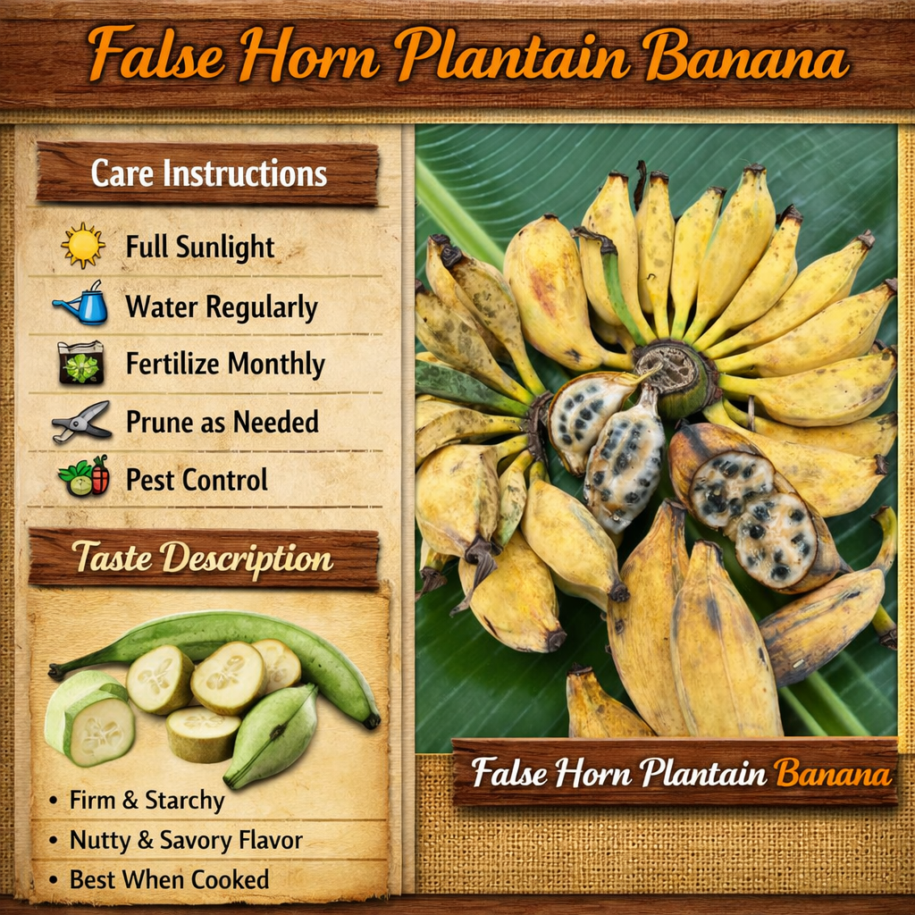 False Horn Plantain Banana Healthy Sweet Tissue Cultured Fruit Plant