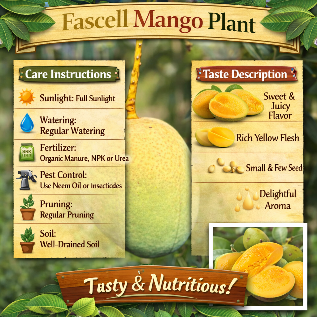 Fascell Mango Aam Grafted Healthy Fruit Plant