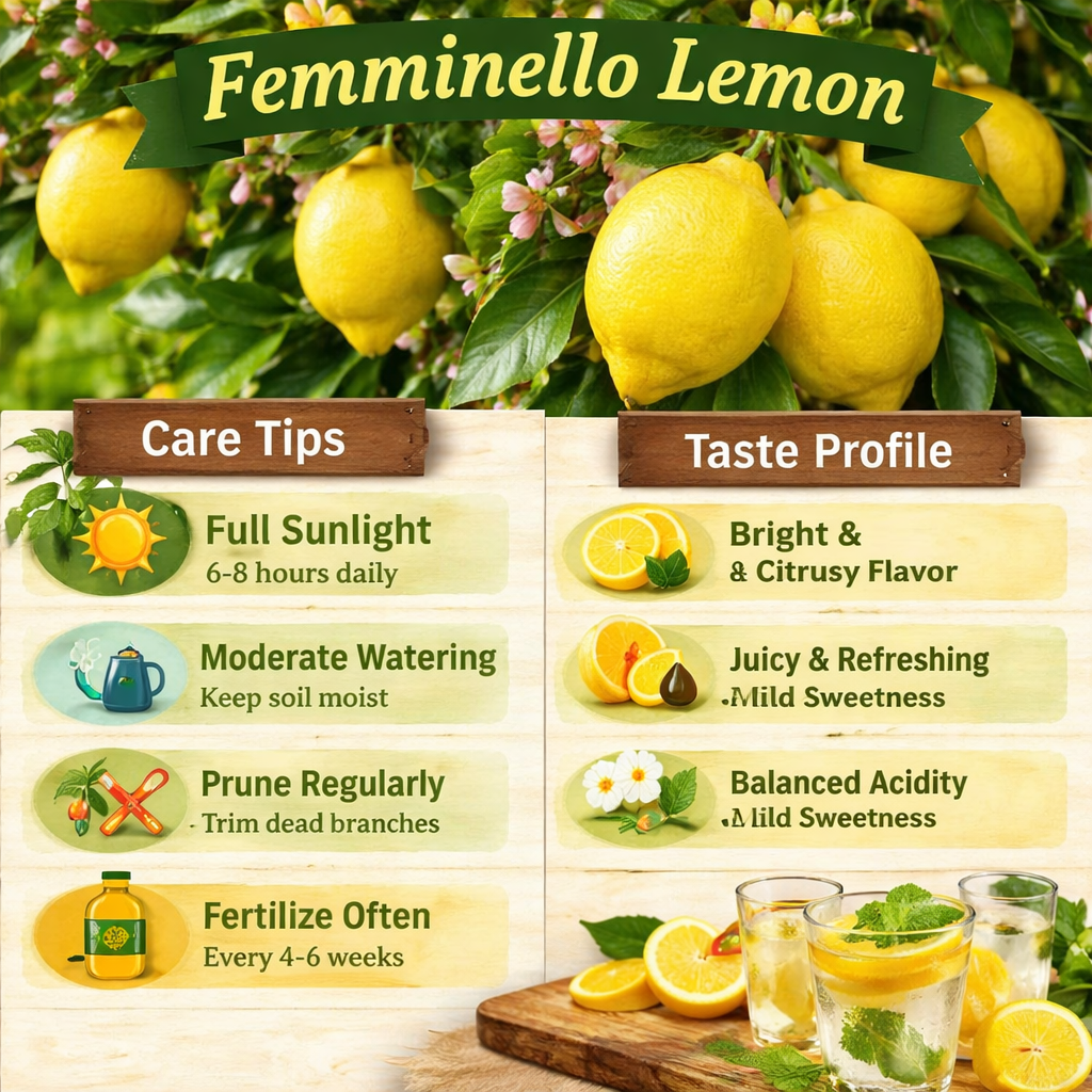 Femminello Lemon Plant Live Nimbu Tree Kagzi Lemon Citrus Limon Fruit Plant