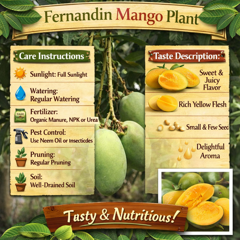 Fernandin Mango Aam Grafted Healthy Fruit Plant