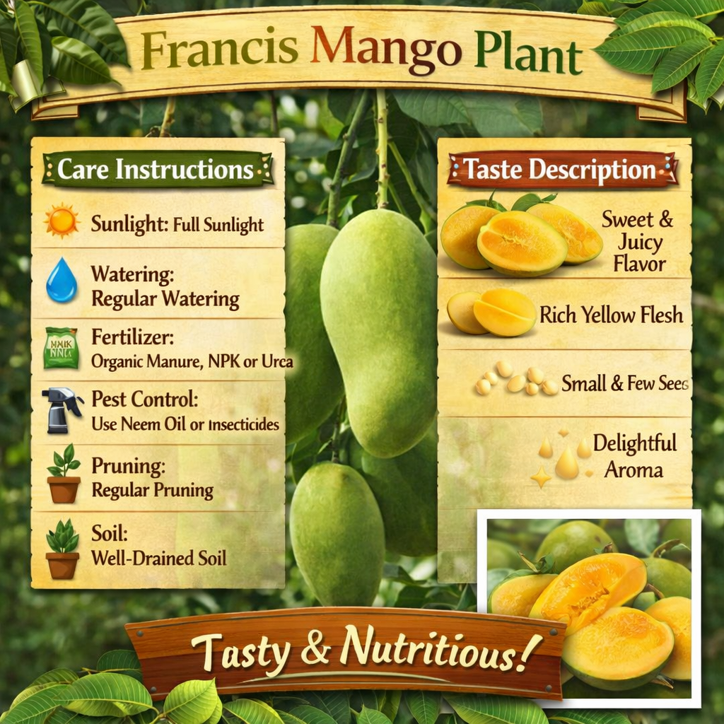 Francis Mango Aam Grafted Healthy Fruit Plant