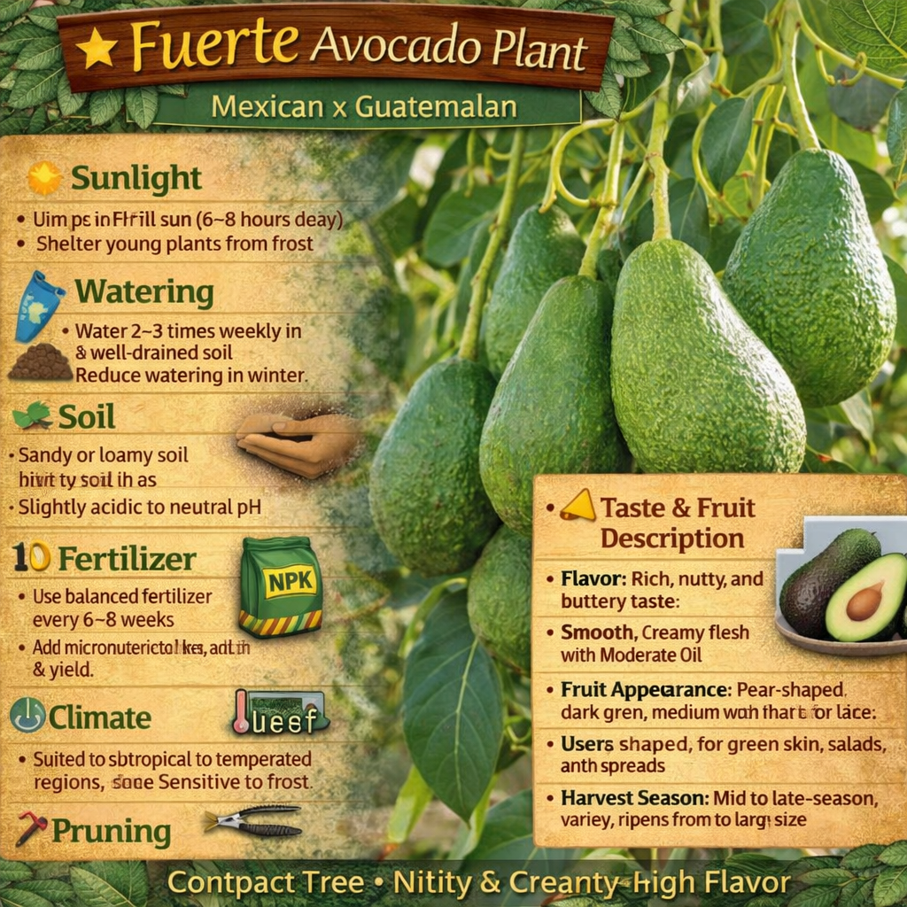 Fuerte Avocado Grafted Healthy Fruit Plant