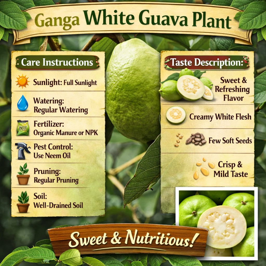 Ganga White Guava Air Layered Healthy Fruit Plant