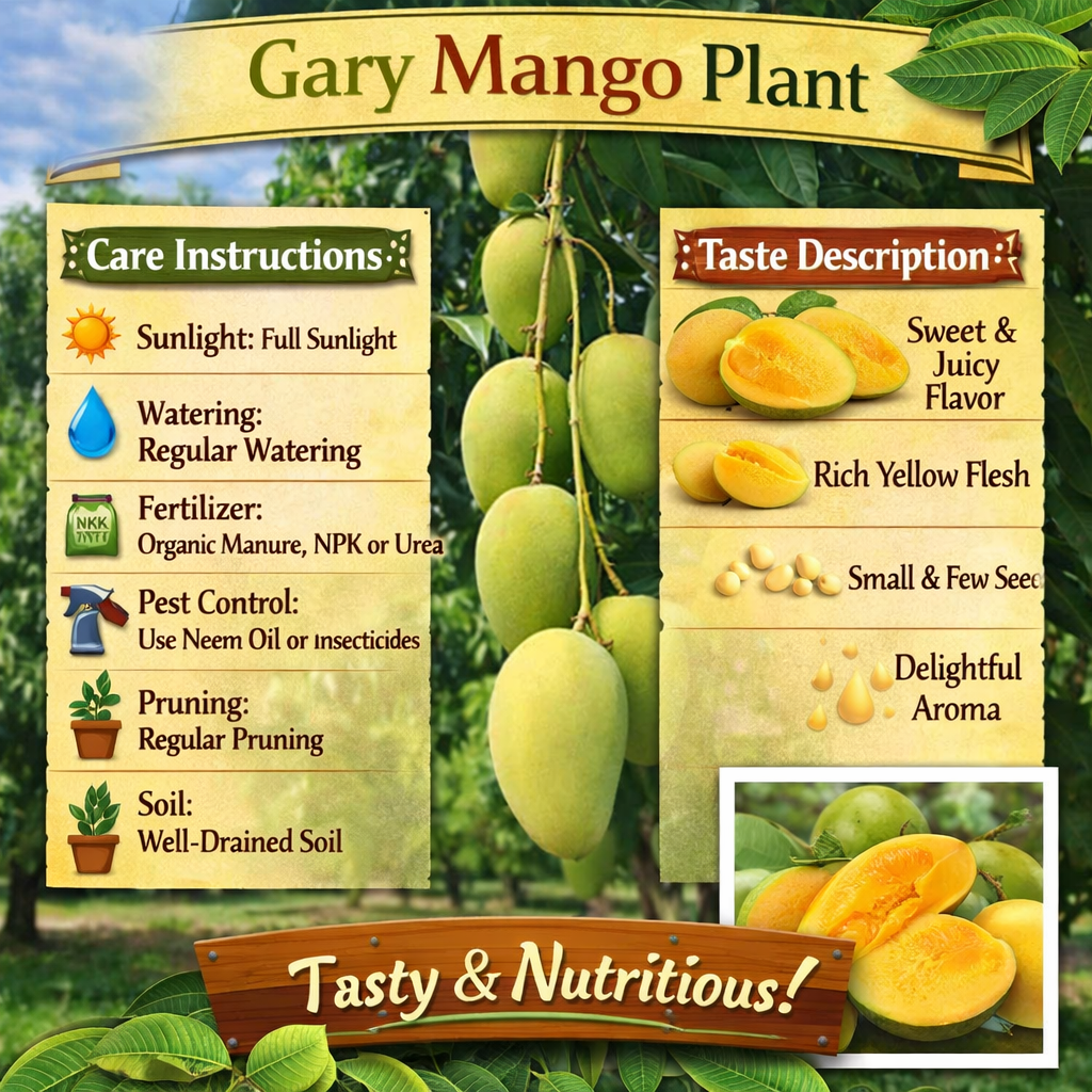 Gary Mango Aam Grafted Healthy Fruit Plant