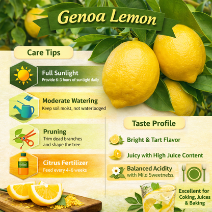 Genoa Lemon Plant Live Nimbu Tree Kagzi Lemon Citrus Limon Fruit Plant