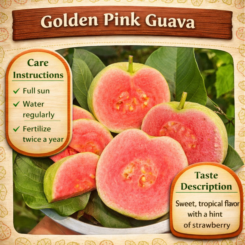 Golden Pink Guava Air Layered Healthy Fruit Plant