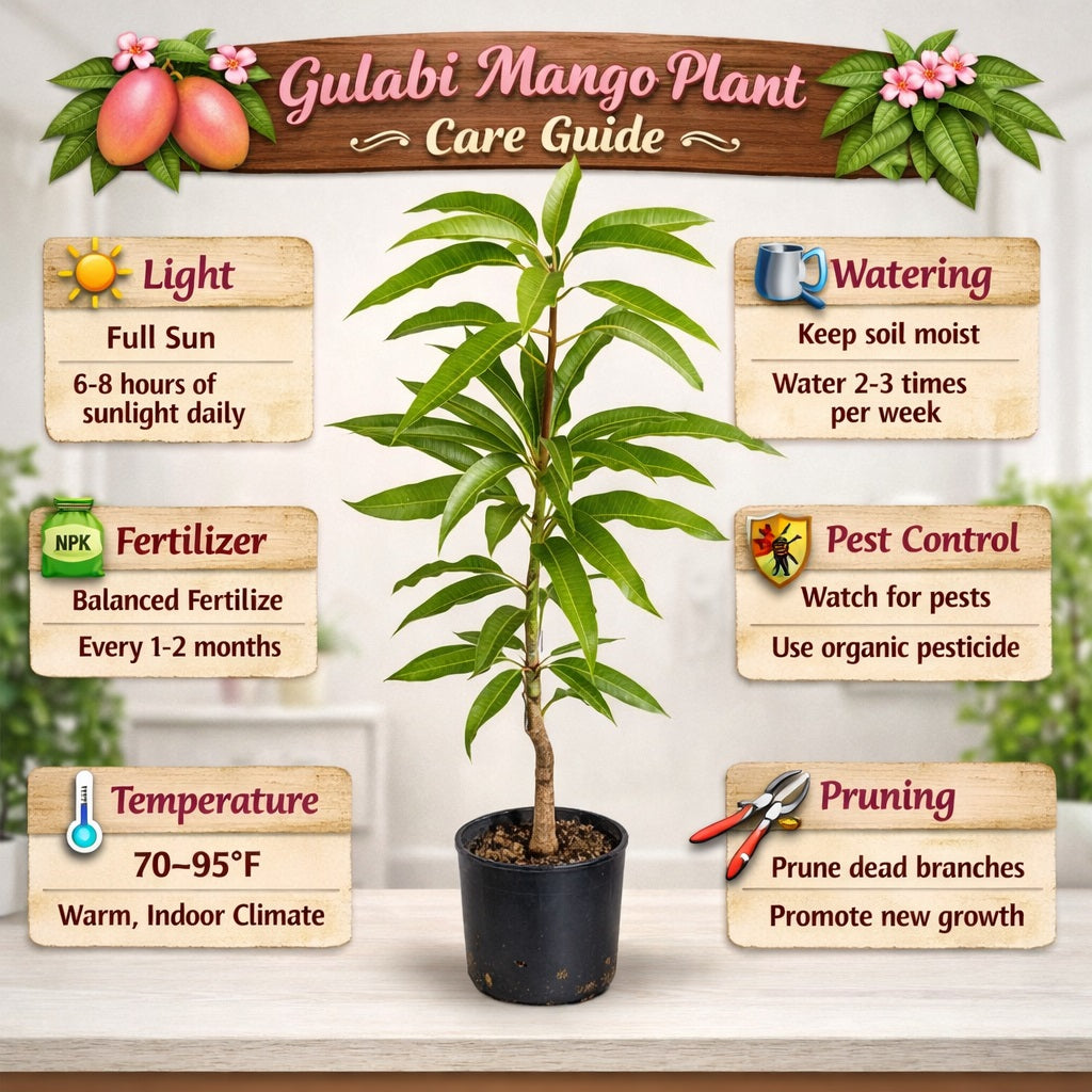 Gulabi Mango Aam Grafted Healthy Fruit Plant