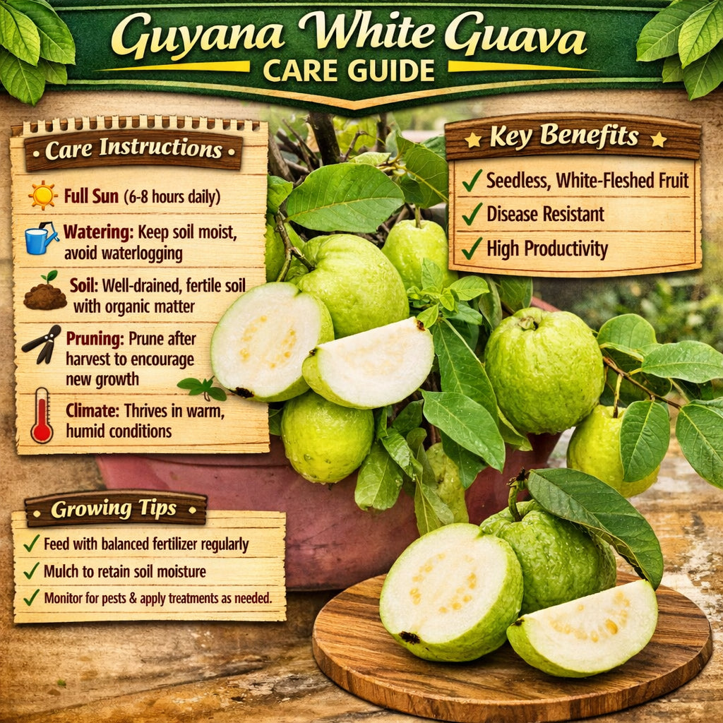 Guyana White Guava Air Layered Healthy Fruit Plant