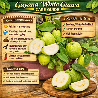 Guyana White Guava Air Layered Healthy Fruit Plant