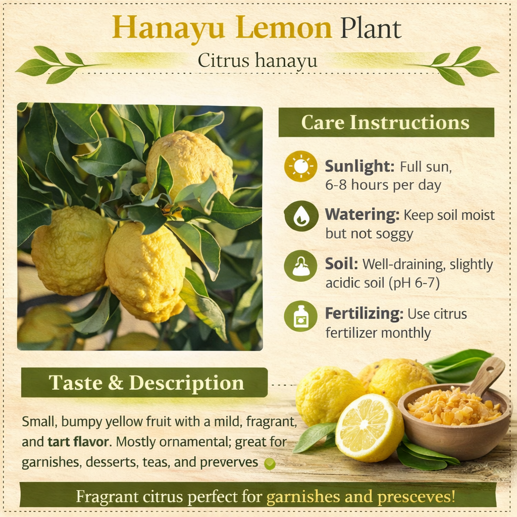 Hanayu Lemon Plant Live Nimbu Tree Kagzi Lemon Citrus Limon Fruit Plant