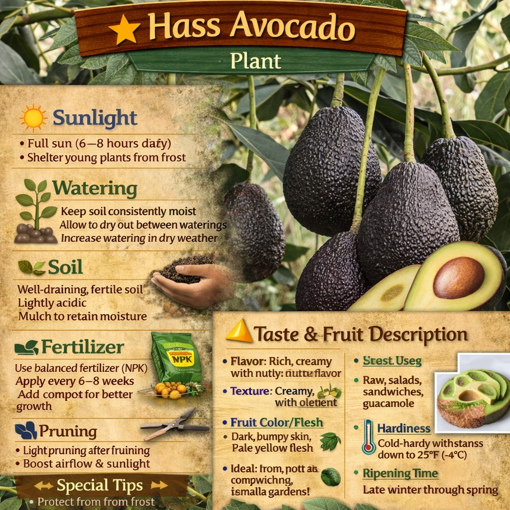 Hass Avocado Grafted Healthy Fruit Plant