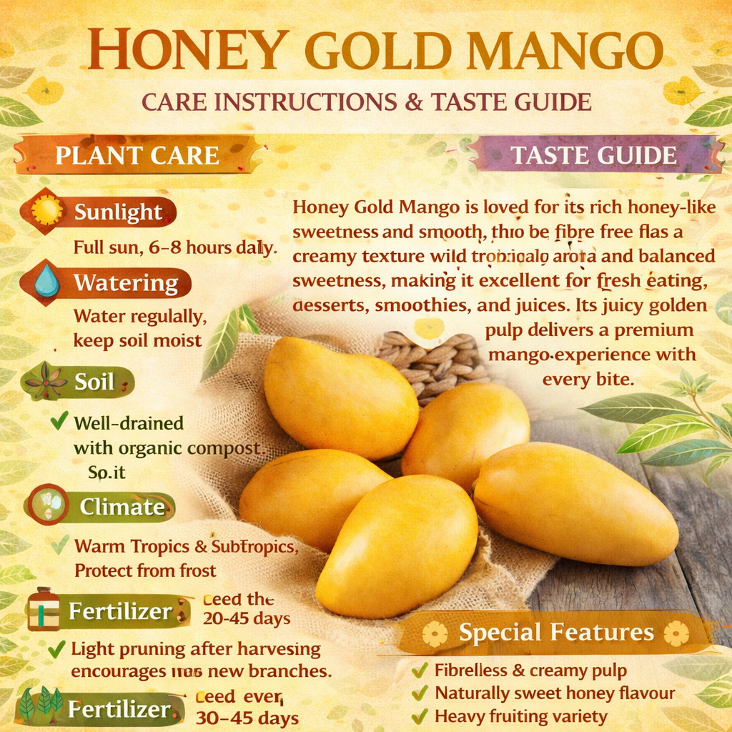 Honey Gold Mango Aam Grafted Healthy Fruit Plant