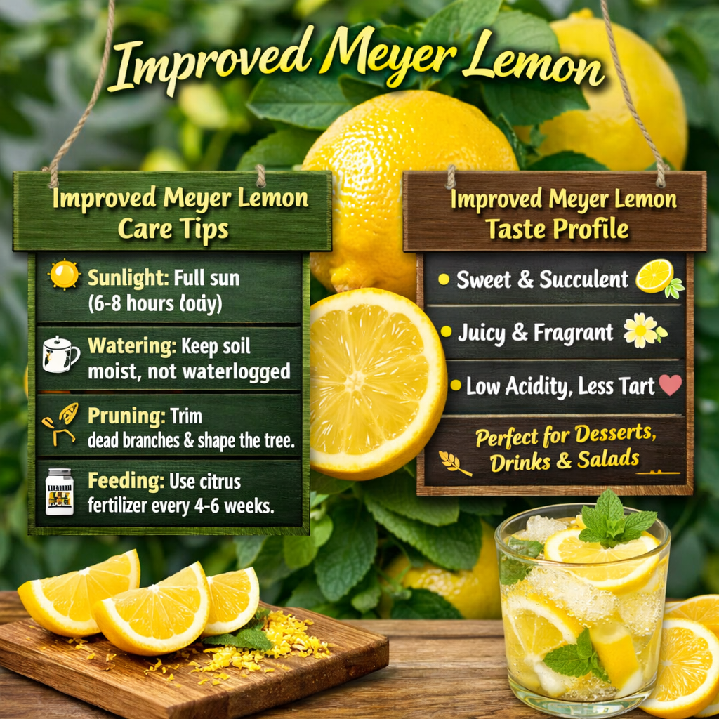 Improved Meyer Lemon Plant Live Nimbu Tree Kagzi Lemon Citrus Limon Fruit Plant