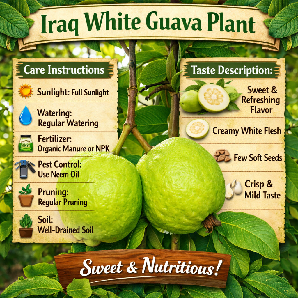 Iraq White Guava Air Layered Healthy Fruit Plant