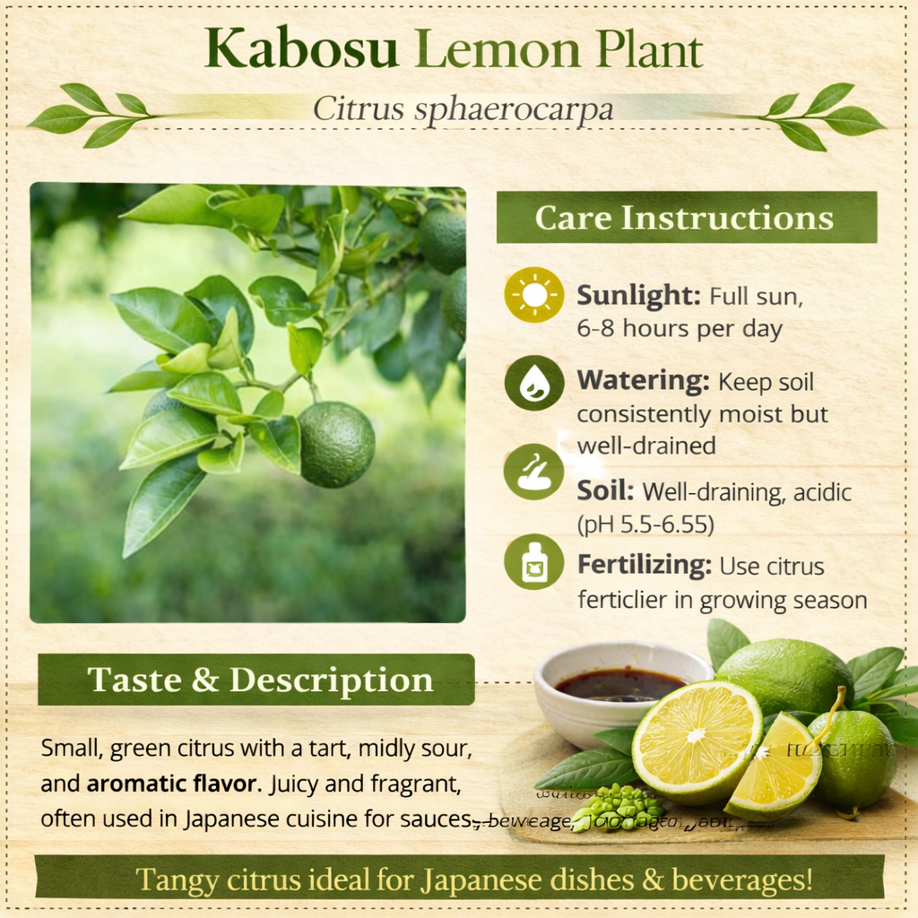 Kabosu Lemon Plant Live Nimbu Tree Kagzi Lemon Citrus Limon Fruit Plant
