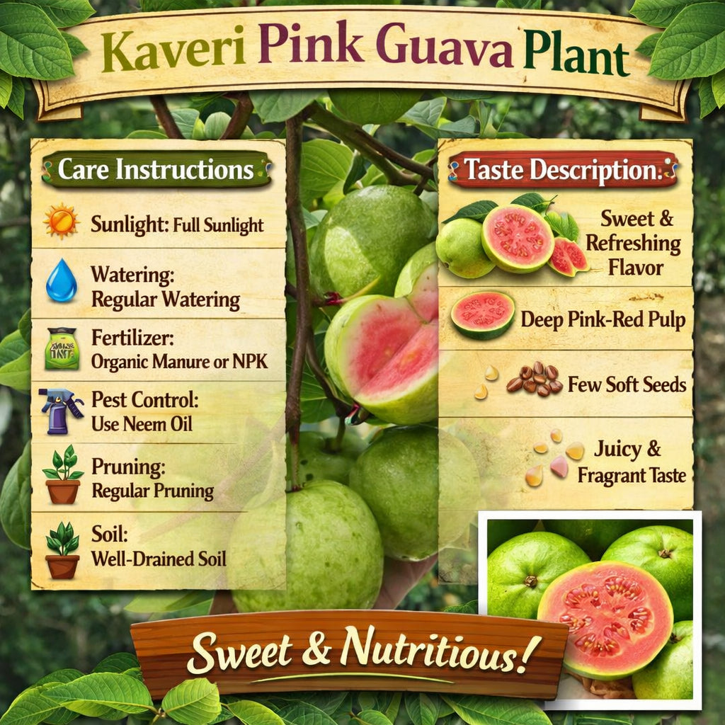 Kaveri Pink Guava Air Layered Healthy Fruit Plant
