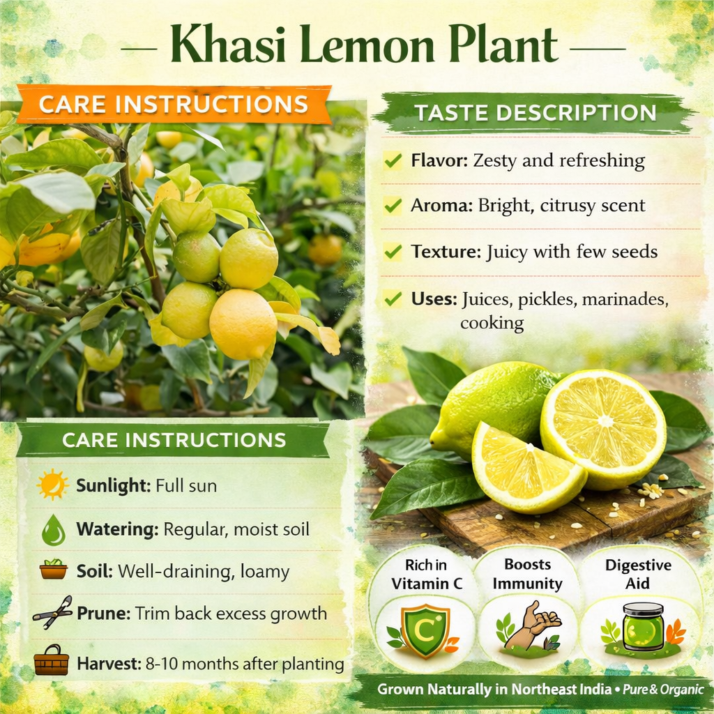 Khasi Lemon Plant Live Nimbu Tree Kagzi Lemon Citrus Limon Fruit Plant