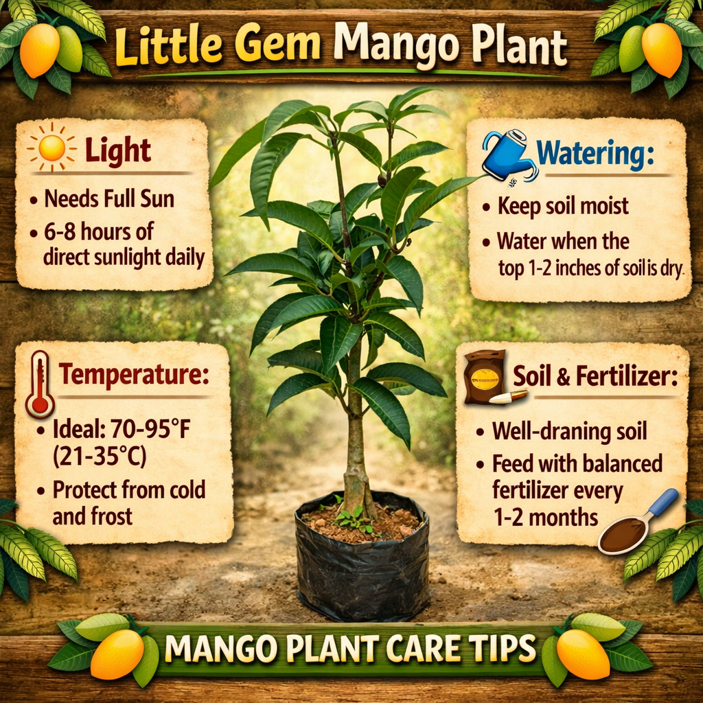 Little Gem Mango Aam Grafted Healthy Fruit Plant