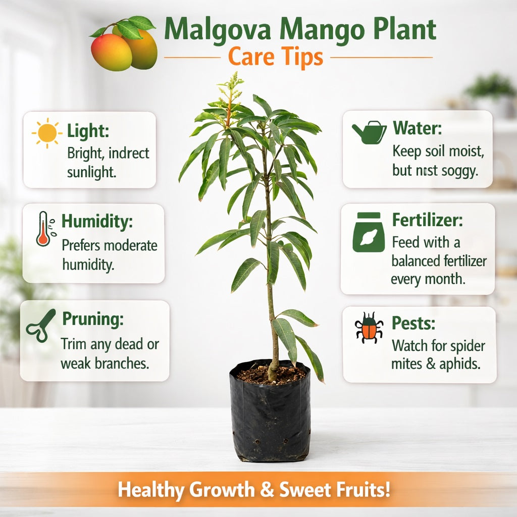 Malgova Mango Aam Grafted Healthy Fruit Plant