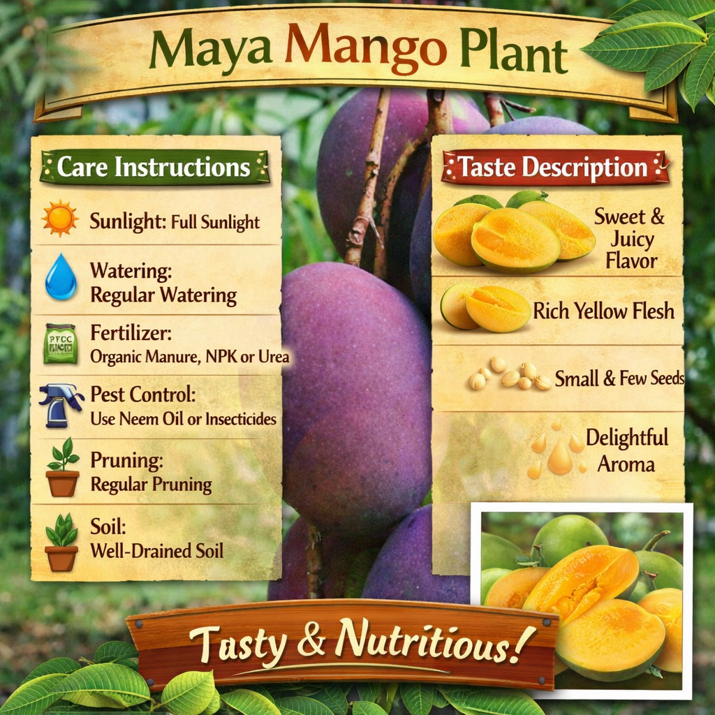 Maya Mango Aam Grafted Healthy Fruit Plant