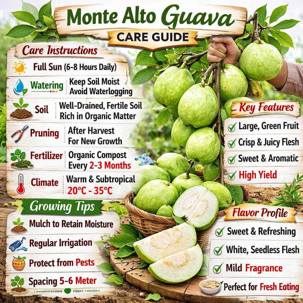 Monte Alto Guava Air Layered Healthy Fruit Plant