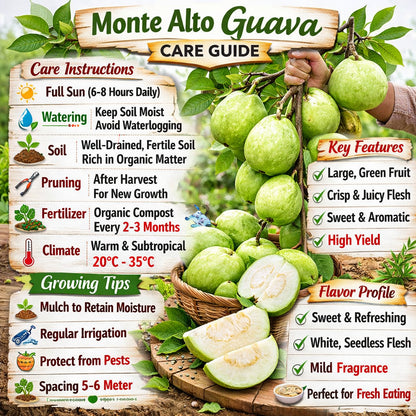 Monte Alto Guava Air Layered Healthy Fruit Plant