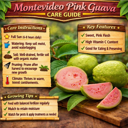 Montevideo Pink Guava Air Layered Healthy Fruit Plant