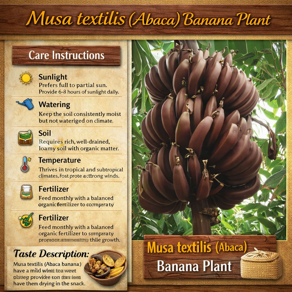 Musa textilis (Abaca) Banana Healthy Sweet Tissue Cultured Fruit Plant