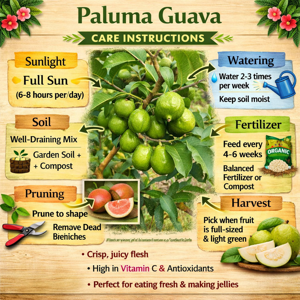 Paluma Guava Guava Air Layered Healthy Fruit Plant