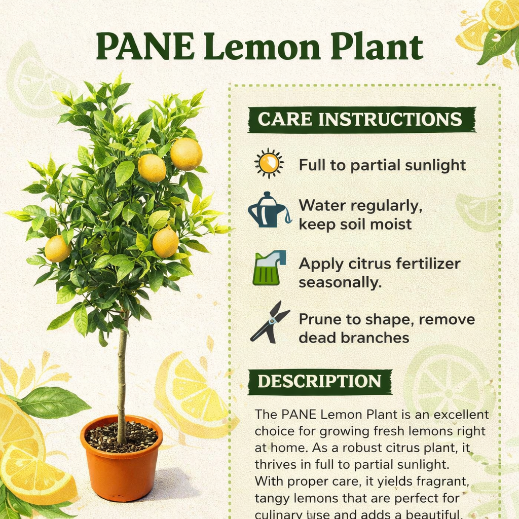 Pane Lemon Plant Live Nimbu Tree Kagzi Lemon Citrus Limon Fruit Plant