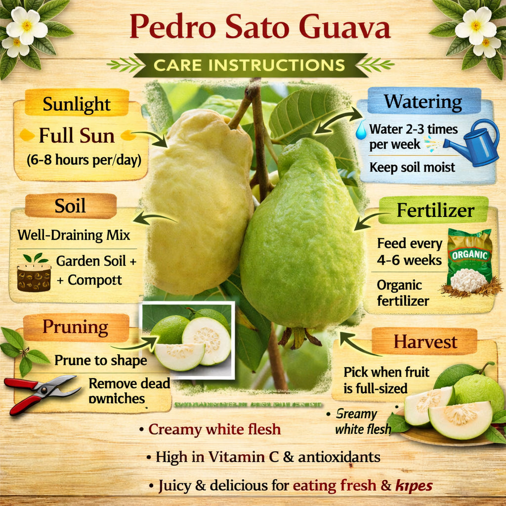 Pedro Sato Guava Air Layered Healthy Fruit Plant