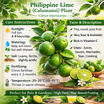 Philippine Lime (Calamansi) Plant Live Nimbu Tree Kagzi Lemon Citrus Limon Fruit Plant