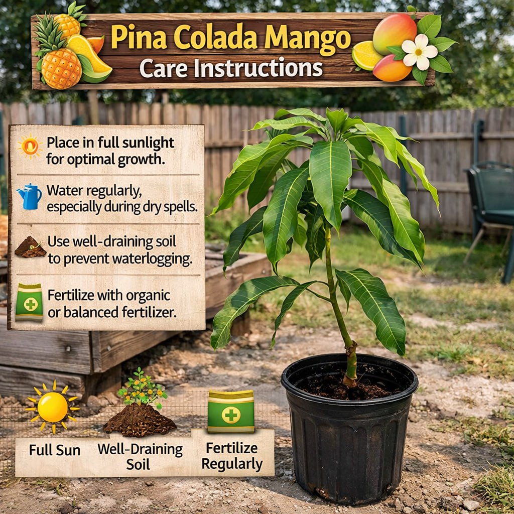 Pina Colada Mango Aam Grafted Healthy Fruit Plant