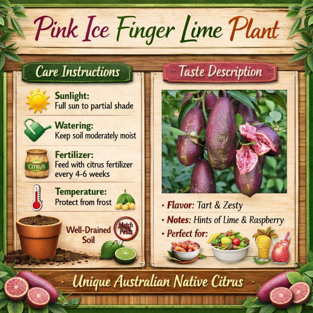 Pink Ice Finger LimePlant Live Nimbu Tree Kagzi Lemon Citrus Limon Fruit Plant
