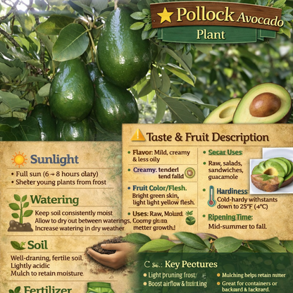 Pollock Avocado Grafted Healthy Fruit Plant