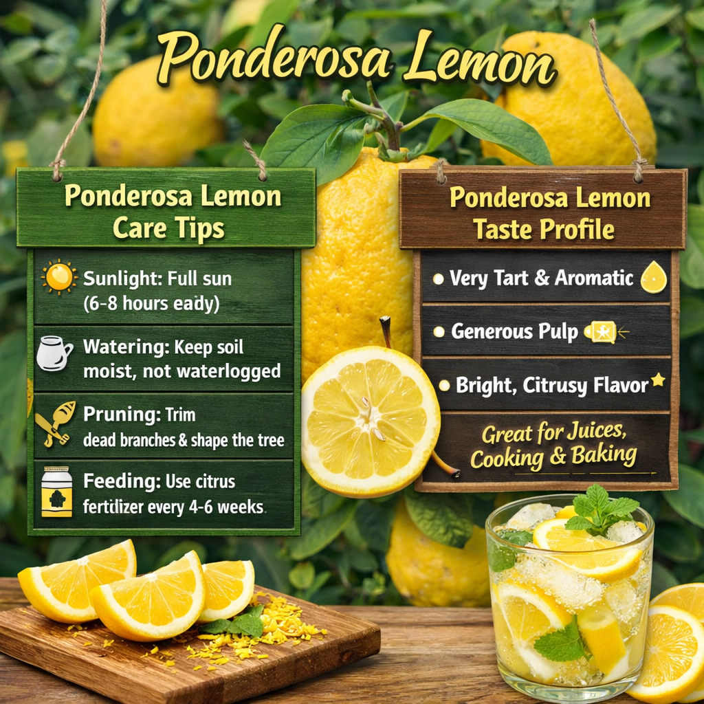 Ponderosa Lemon Plant Live Nimbu Tree Kagzi Lemon Citrus Limon Fruit Plant