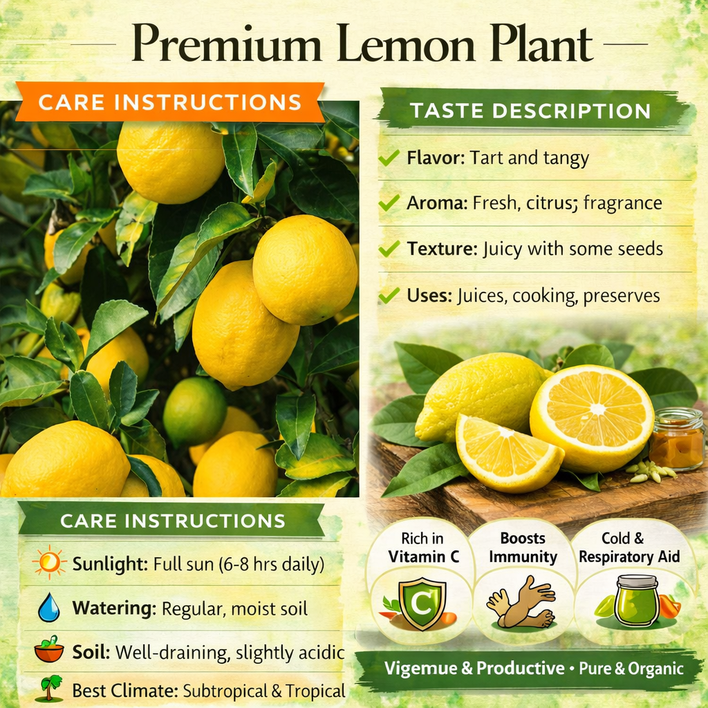 Premium Lemon Plant Live Nimbu Tree Kagzi Lemon Citrus Limon Fruit Plant