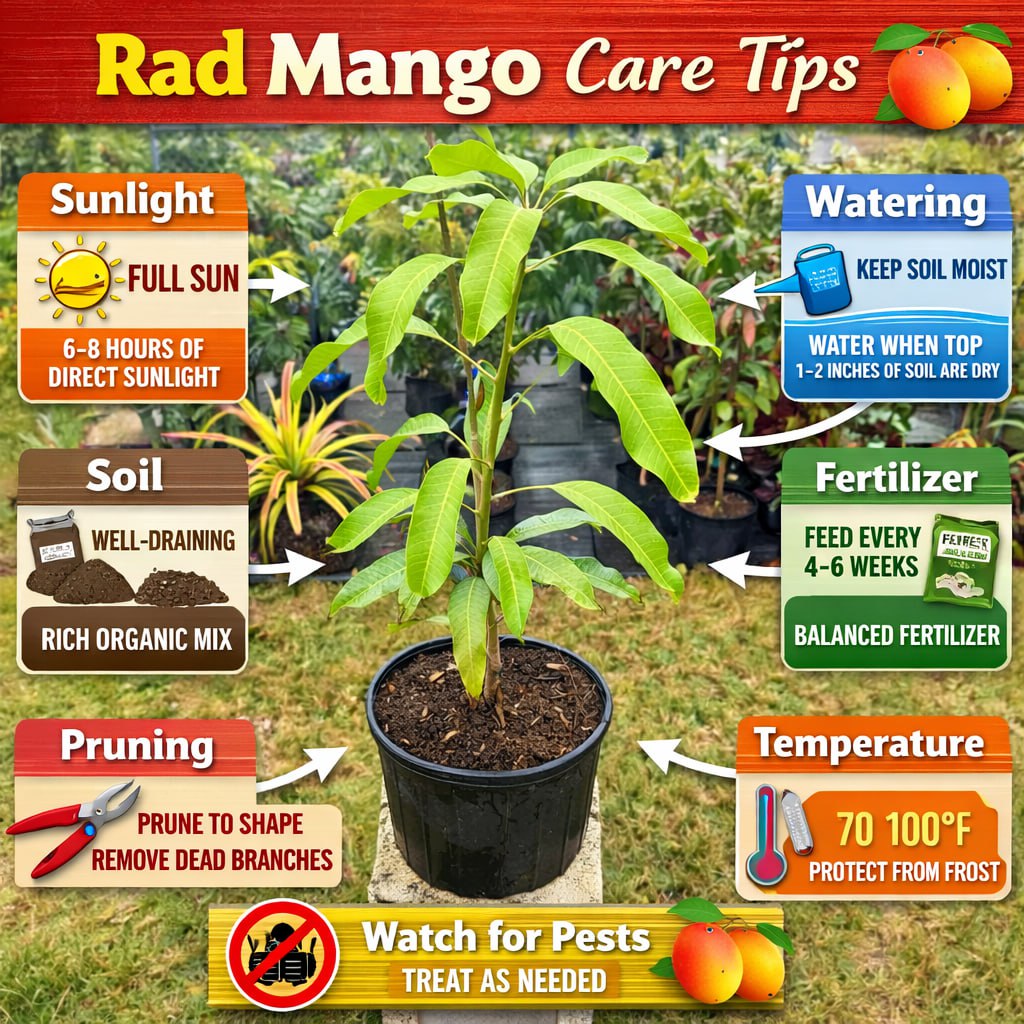 Rad Mango Aam Grafted Healthy Fruit Plant
