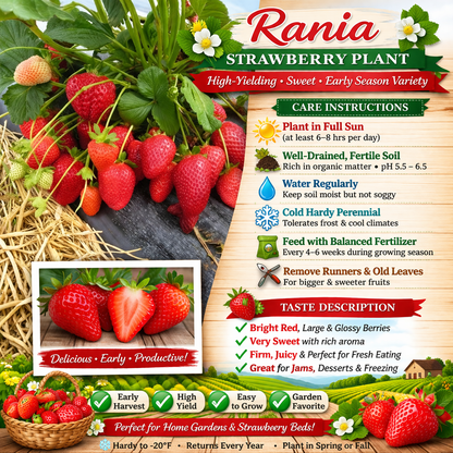 Rania Strawberry Healthy Sweet Home Garden Kitchen Garden Terrace Balcony Fruit Plant