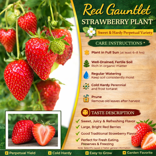 Red Gauntlet Strawberry Healthy Sweet Home Garden Kitchen Garden Terrace Balcony Fruit Plant