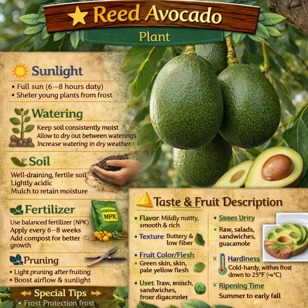 Reed Avocado Grafted Healthy Fruit Plant