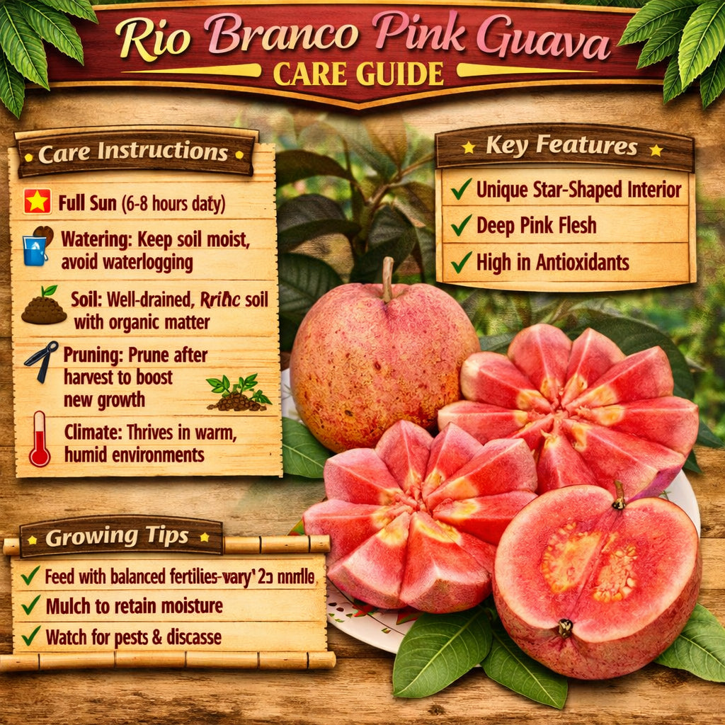 Rio Branco Pink Guava Air Layered Healthy Fruit Plant