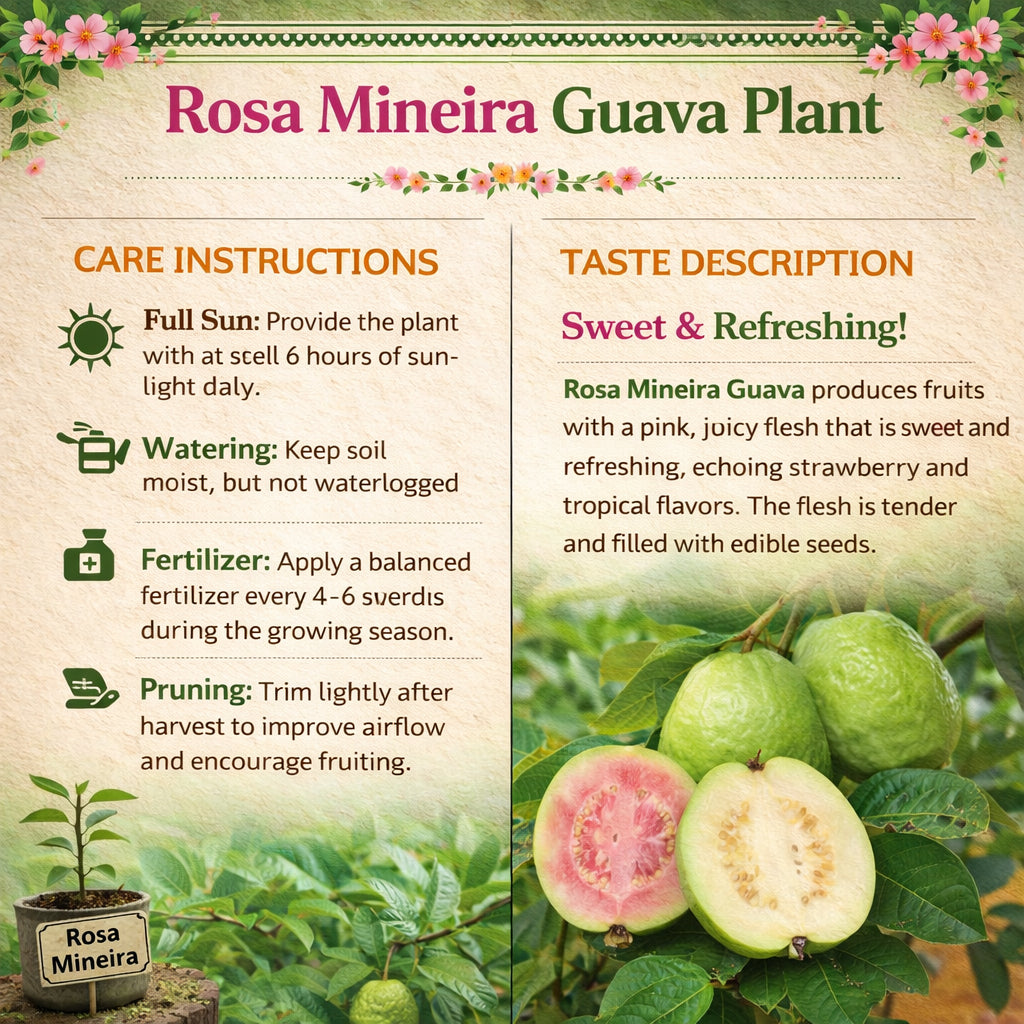 Rosa Mineira Guava Air Layered Healthy Fruit Plant